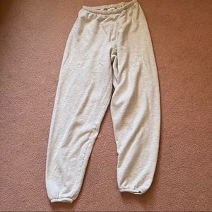 Josh Brown pearl grey oversized jogger french terry sweatpants